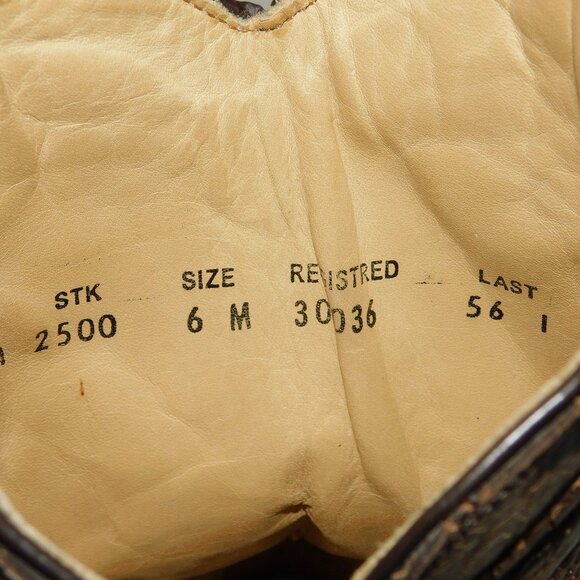 Corral Cowgirl Boots A2500 Brown Leather Embroidered Western Snip Toe Size 6M - Picture 14 of 16